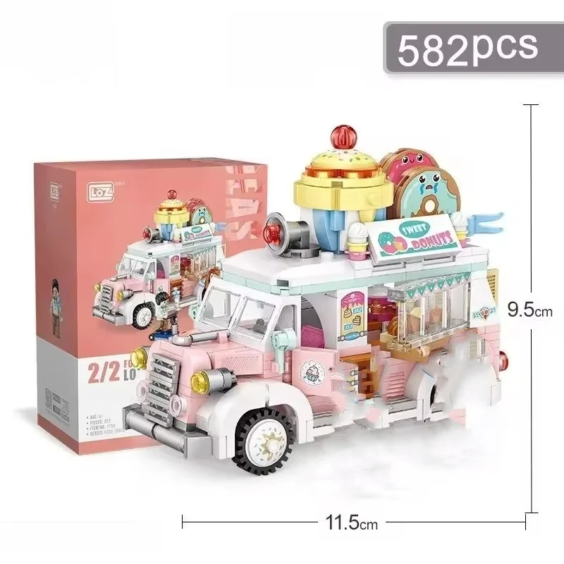 Loz French fries shop 7 year olds children construction plastic kits building games toy block