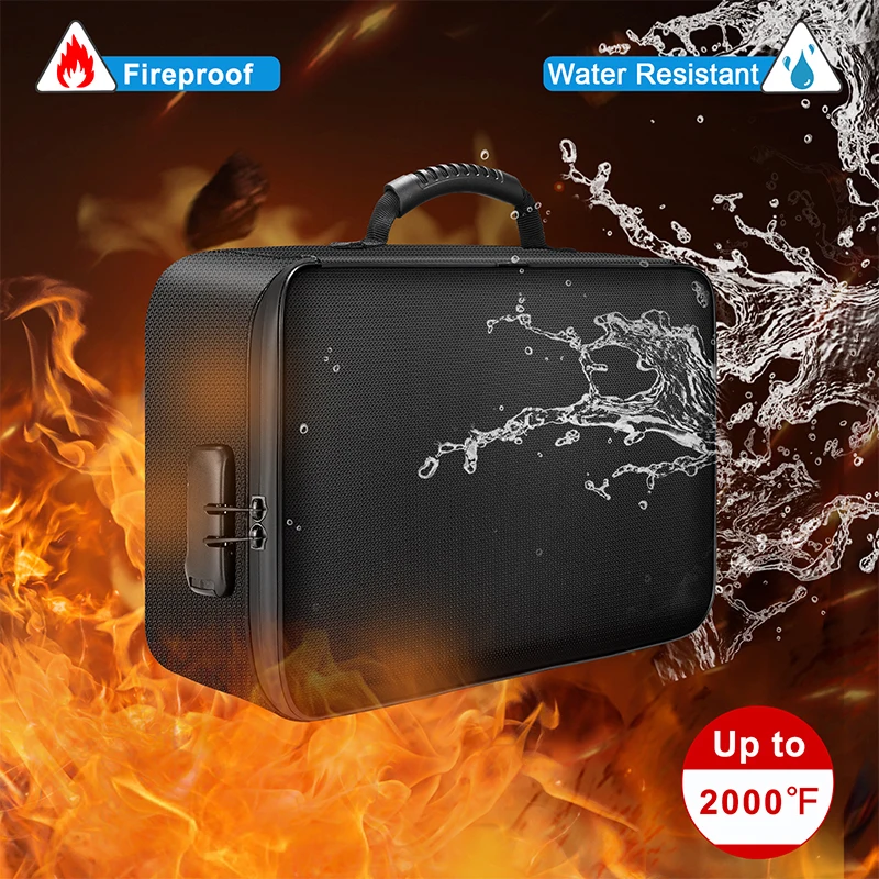 YIHUAXING Custom Multi-Layer Portable A4 File Storage Organizer Bag Fireproof Lock Zipper Important Certificates Document