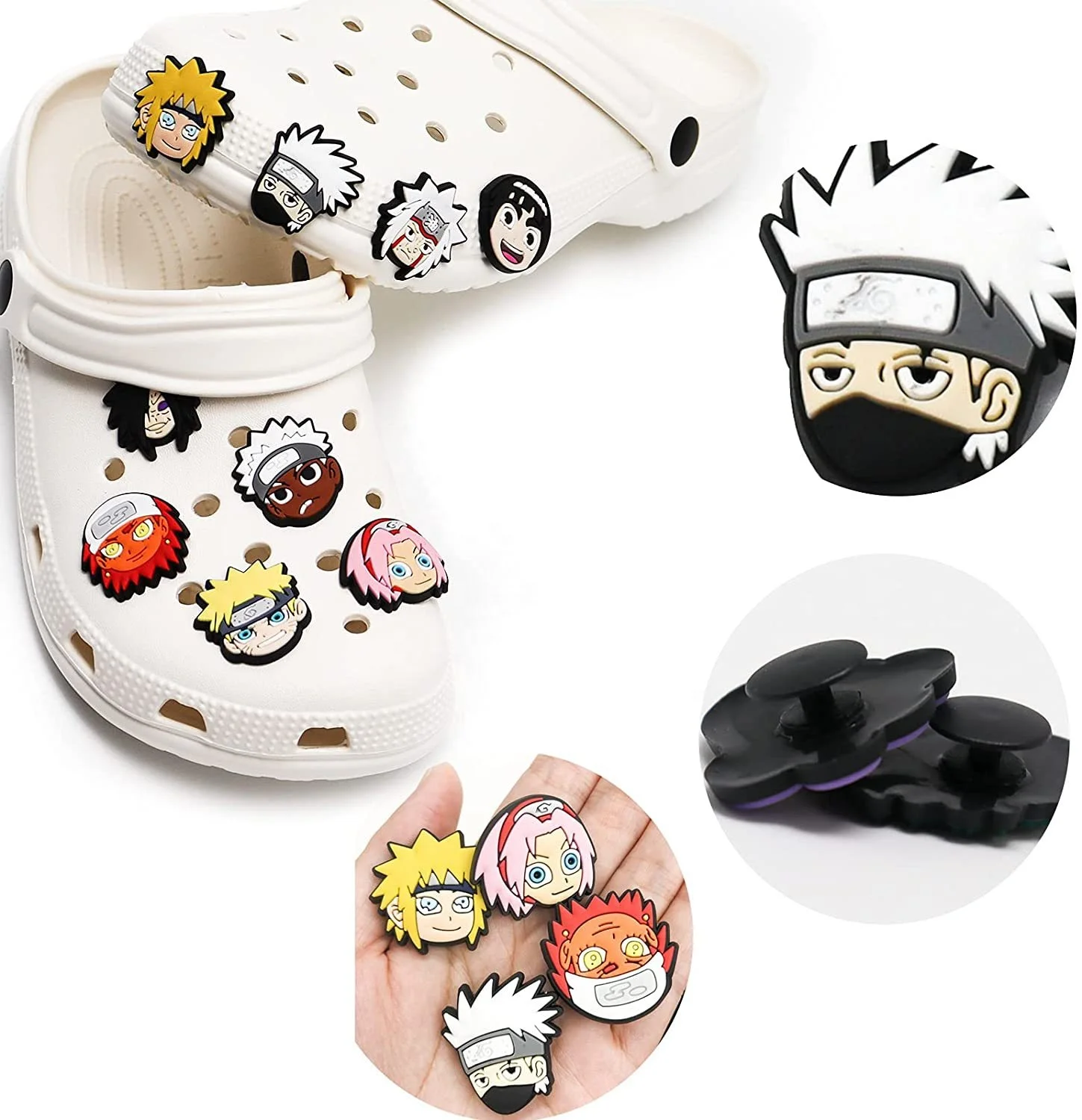 Подвески Naruto-Croc/подвески для обуви/подвески в наличии небольшой минимальный заказ аксессуары Мультяшные подвески сандалий