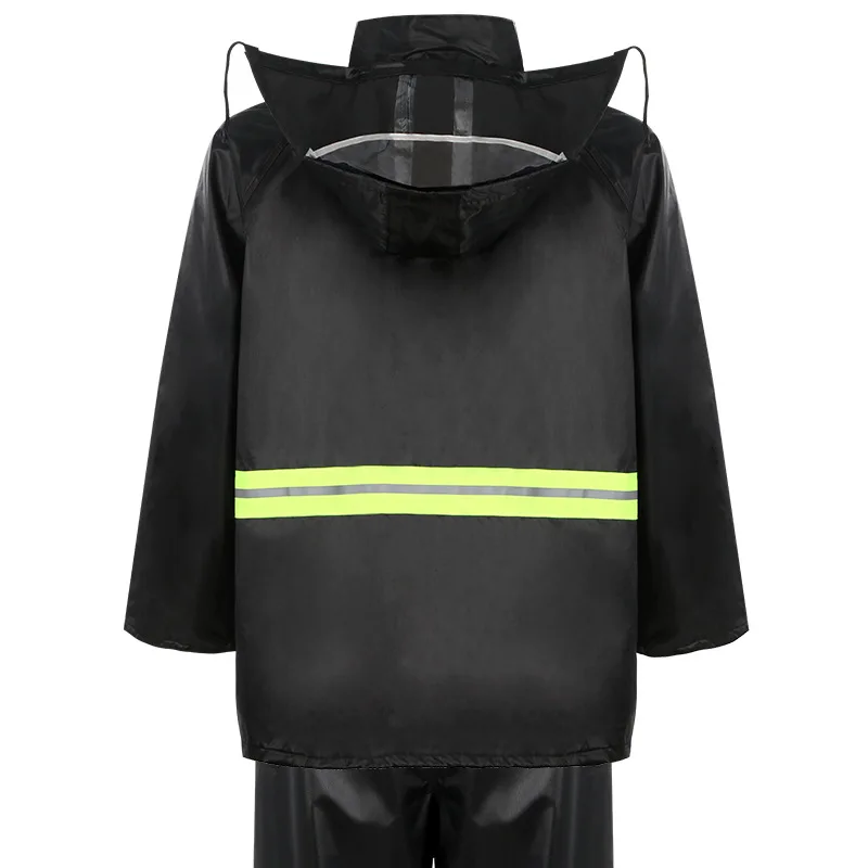 Waterproof Oxford Cloth Adults Split Raincoat Suit Double Layers Breathable Mesh Raincoat With Pants