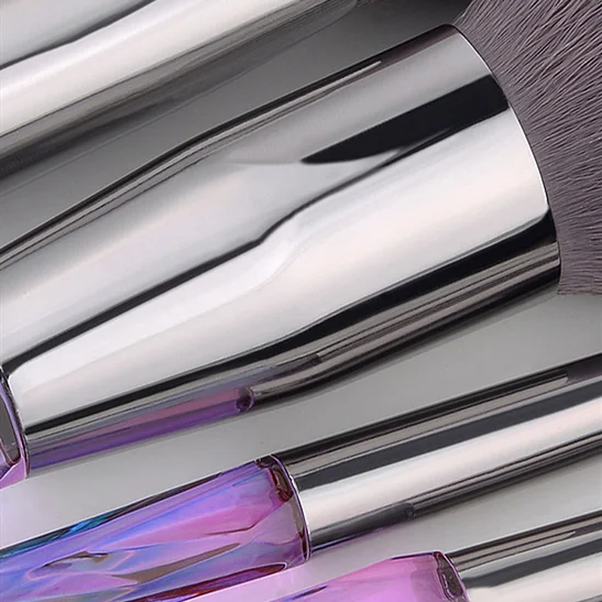 
Purple Crystal Makeup Brushes Makeup Brush Set Professional Crystal Handle Makeup Brush 