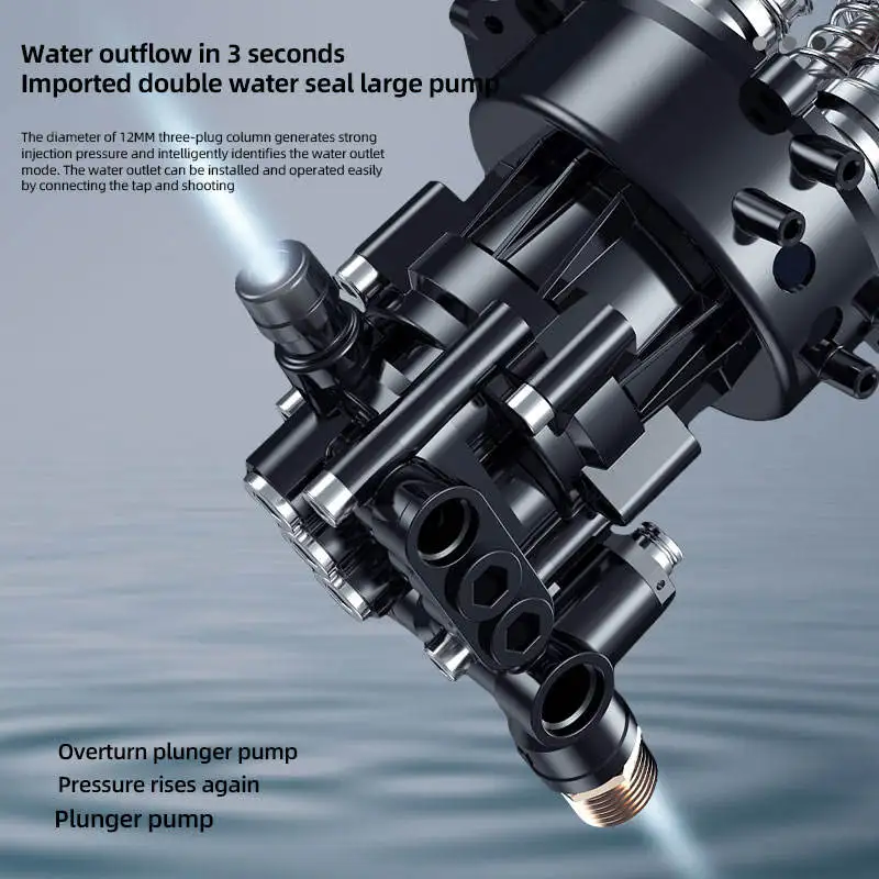 Car Washer High Pressure Portable Wash Gun 12v 24v 48v 96v Cordless Cleaning Machine Lithium Battery Washer Spray Gun