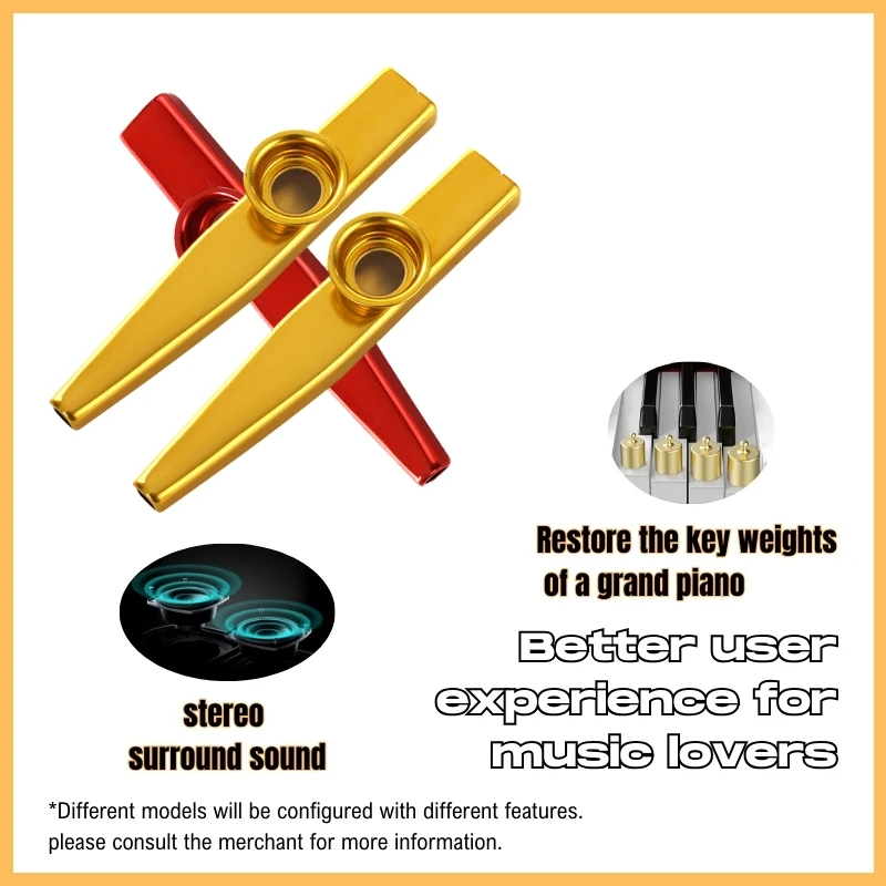 Professional Performance Grade Metal Kazoo - Trumpet, Saxophone, and Flute Style Kazoos for Film and Live Performances
