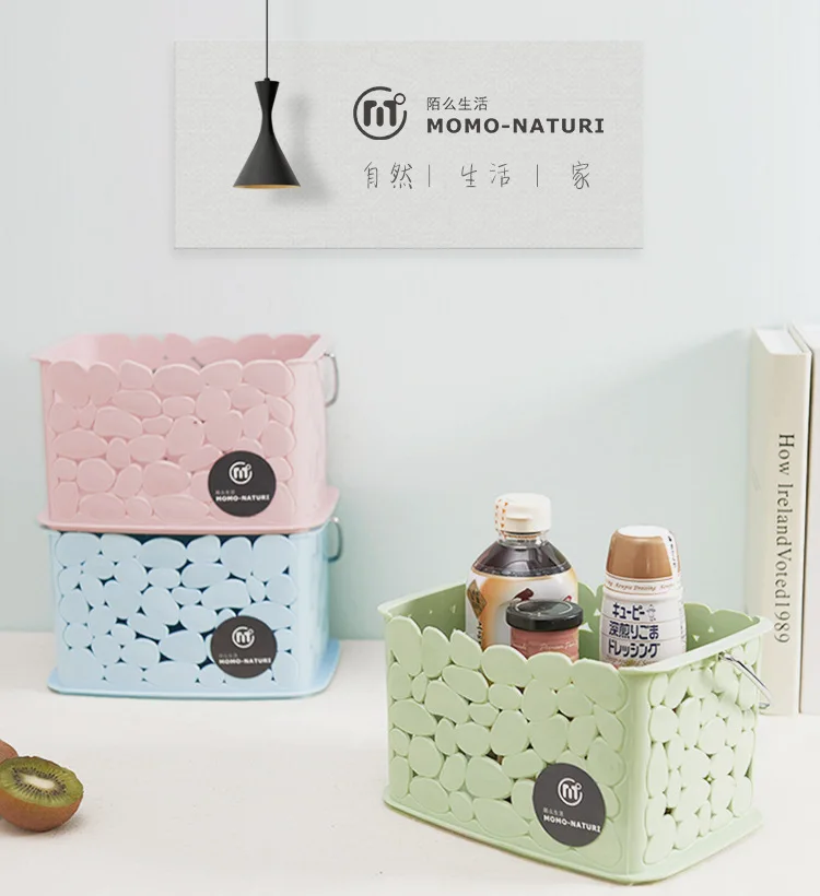 
wholesale kitchen PP eco friendly small plastic storagr basket with handle 