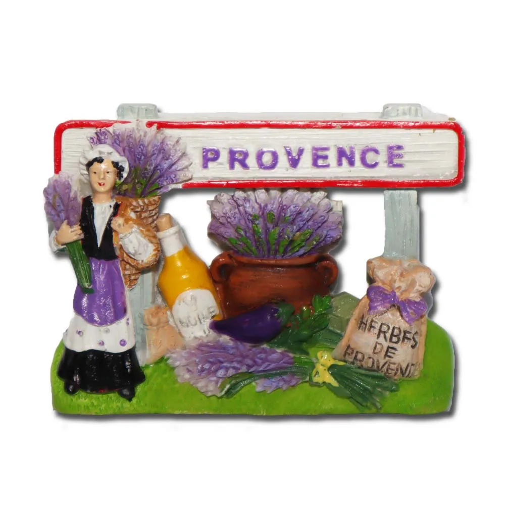 Customized France Paris Provence  3D Resin Fridge Magnet  Tourist Souvenir Refrigerator Magnetic Stickers Home Decoration