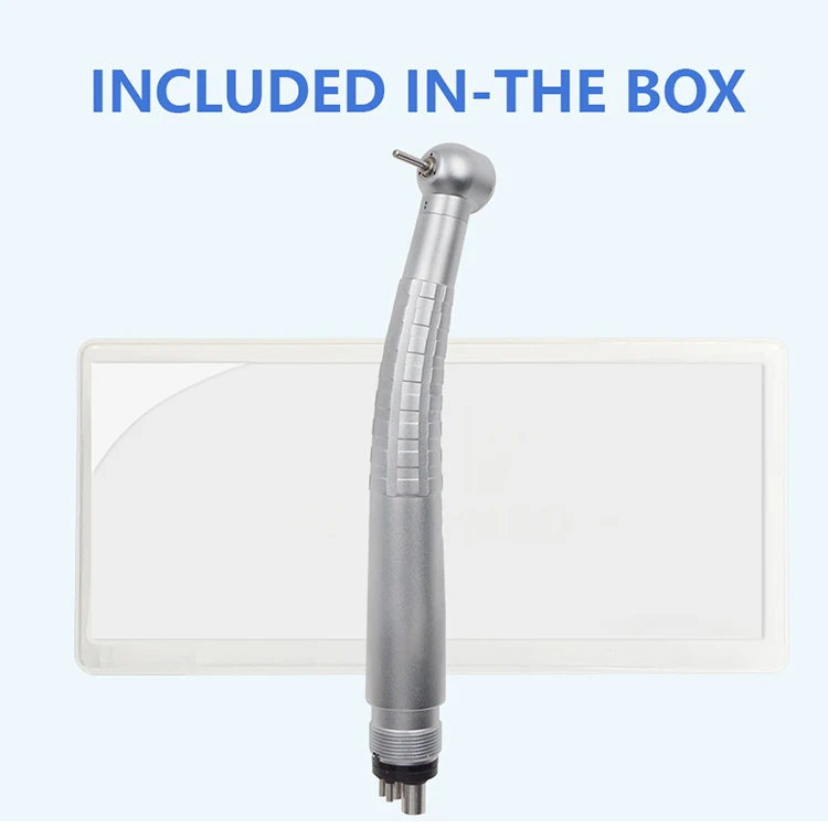 Factory Direct Sale 3 Water Spray 2/4 Holes Push Button Dental High Speed Turbine Handpiece with LED Light
