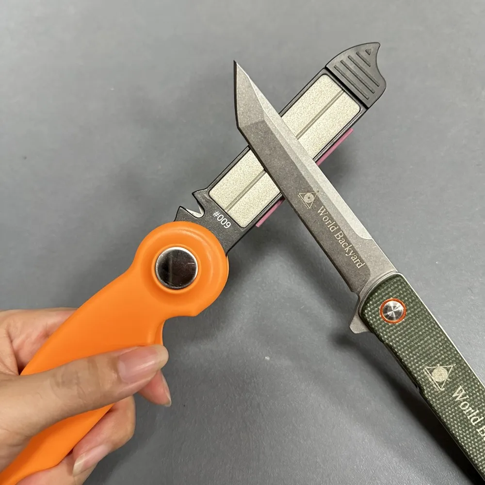 Diamond ceramic Knife Sharpener Portable Sharpeners fint whistle and compass 9-in-1 Multi Functional Outdoor Knife Sharpener