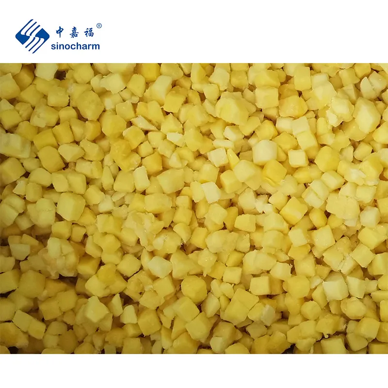 Sinocharm BRC одобренный новый сезон СЛАДКИЕ кубики манго 10x10 мм оптом Замороженные нарезанные кубиками IQF