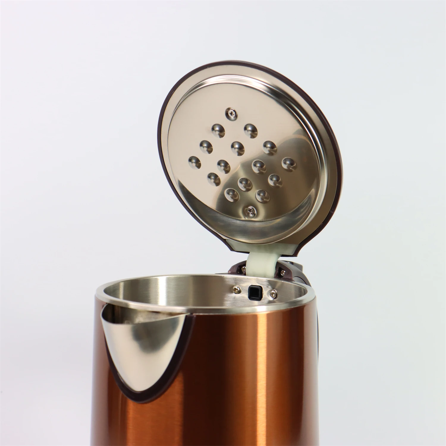 Chocolate-Tone Stainless Steel 1.8L Anti-Heat Electric Kettle  220V 50-60Hz 1800W Perfect for Dubai Market