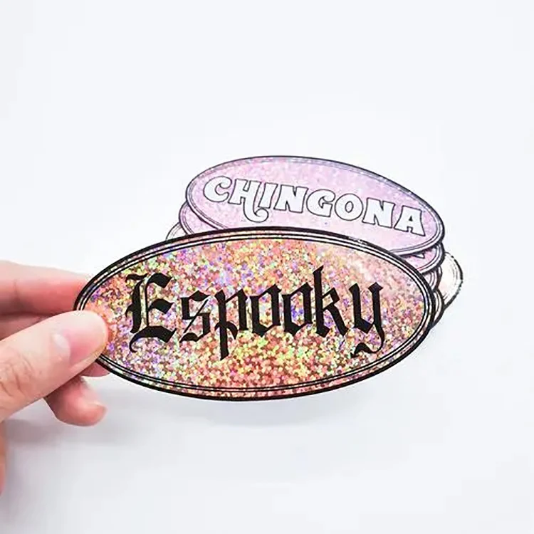 Custom Laser Cut Holographic Hologram Sticker Sheet Self-adhesive Heat Resistant Label Stickers
