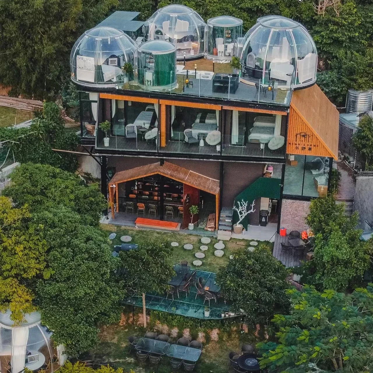 clear polycarbonate sheet plastic bubble rooms dome gazebo tent for dining