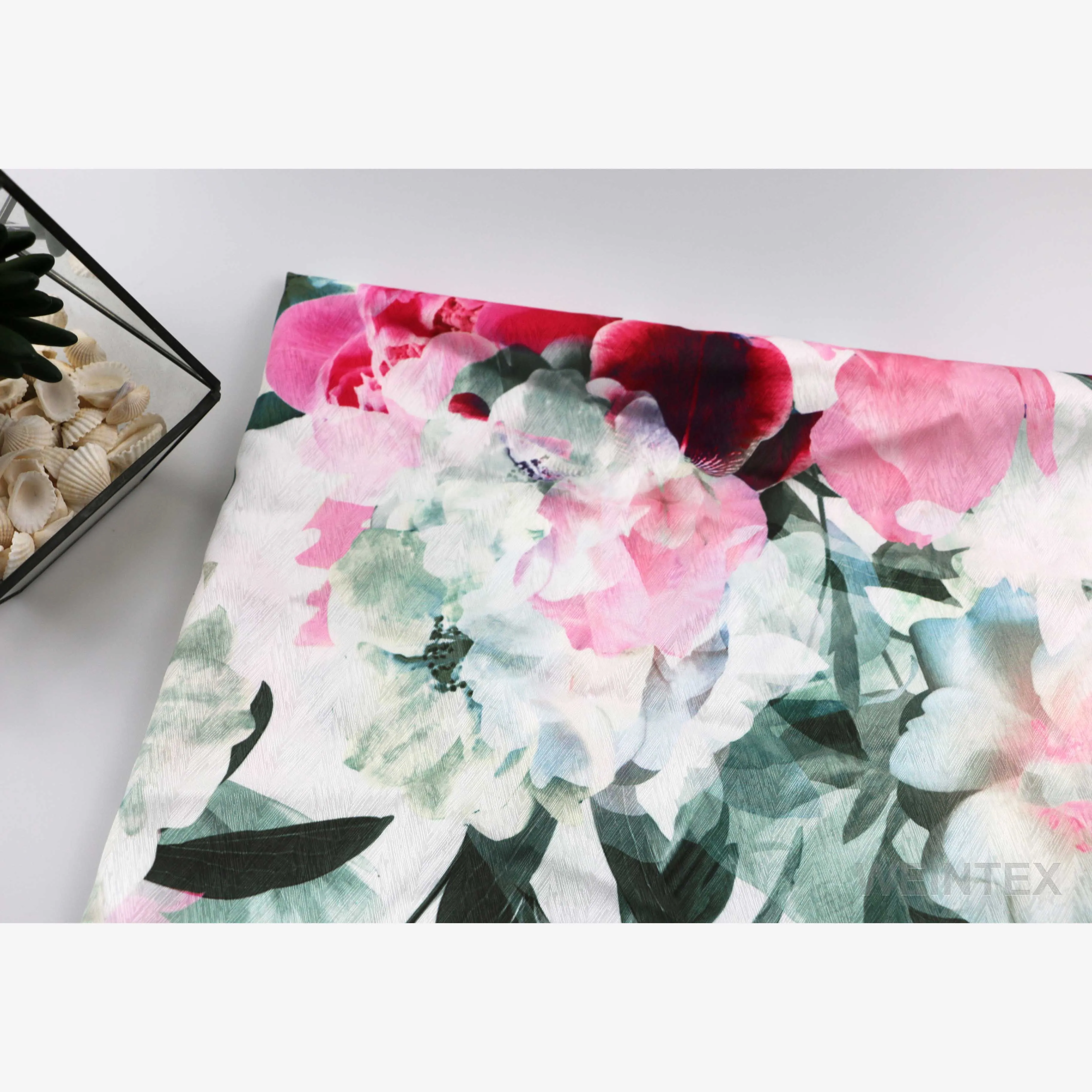 WI-J04 Custom digital polyester spandex blend herringbone silk satin floral printed fabric for dress