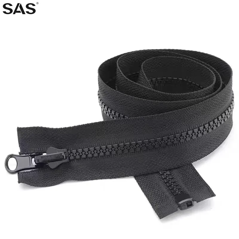 Аксессуары для SAS Zip 5 #8 # fermeture eclair Puller с открытым концом застежка-молния логотипом цвет черный тент пластиковая смола