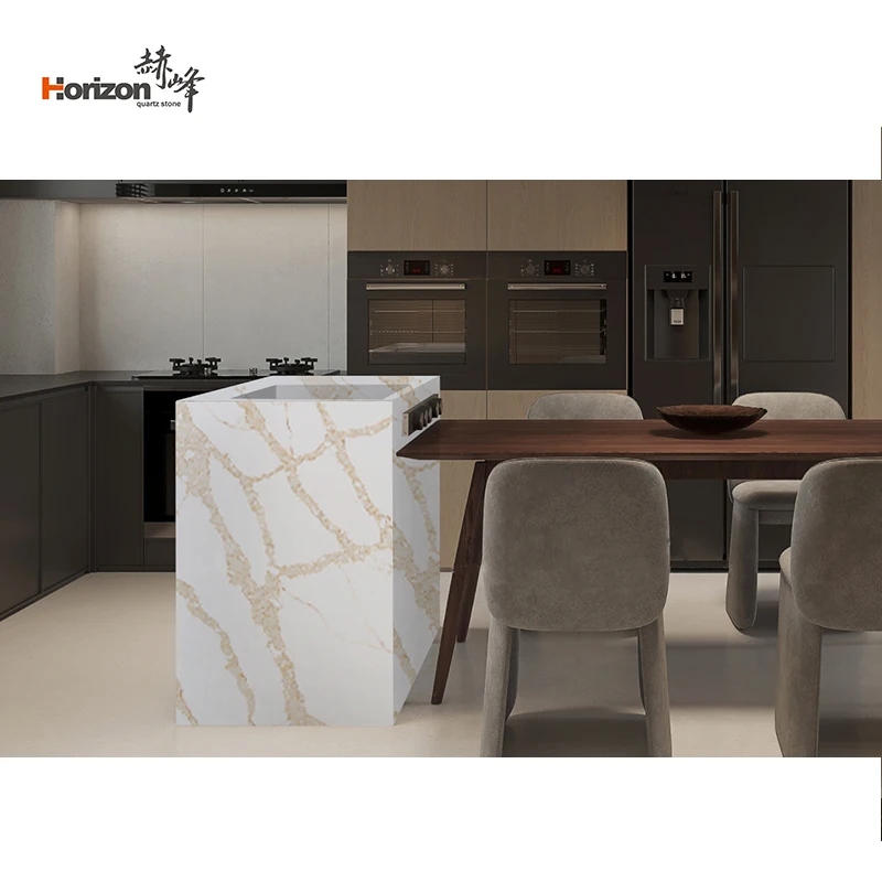 horizon Artificial Stone Quartz Slab gold quartz countertops slabs kitchen worktops