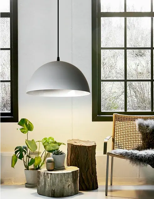 Macarons Metal Semicircle Pendant Light Creative Single Head Pot Cover Chandelier For Livingroom Dinningroom