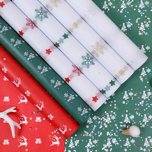 20PCS 50*70cm Flower Gift Craft Packaging Paper High Quality Custom Christmas Holiday Gift Wrapping Tissue Paper