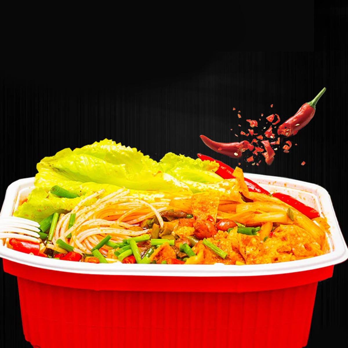 Китайская дешевая САМОНАГРЕВАЮЩАЯСЯ Горячая кастрюля Вегетарианская мгновенная Горячая кастрюля рисовая лапша