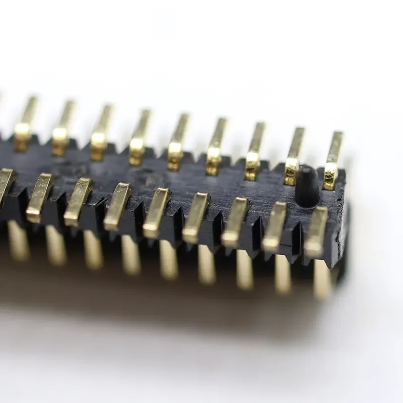 Hot sale pcb connector pitch1.27mm  Height1.6 1.0mm positions 2-50pin dip Straight 90 degree insulator male pin header connector