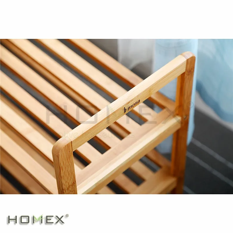 2021 chinese Two layers Wooden Bamboo Shoe Rack Storage Organizer Shelf rack for home with 2