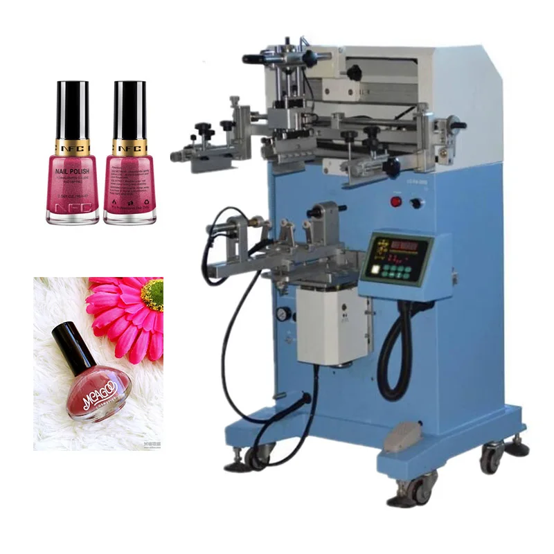 Цилиндрические полуавтоматические машины для трафаретной печати для бутылок из нержавеющей стали, пластиковых бумажных стаканчиков