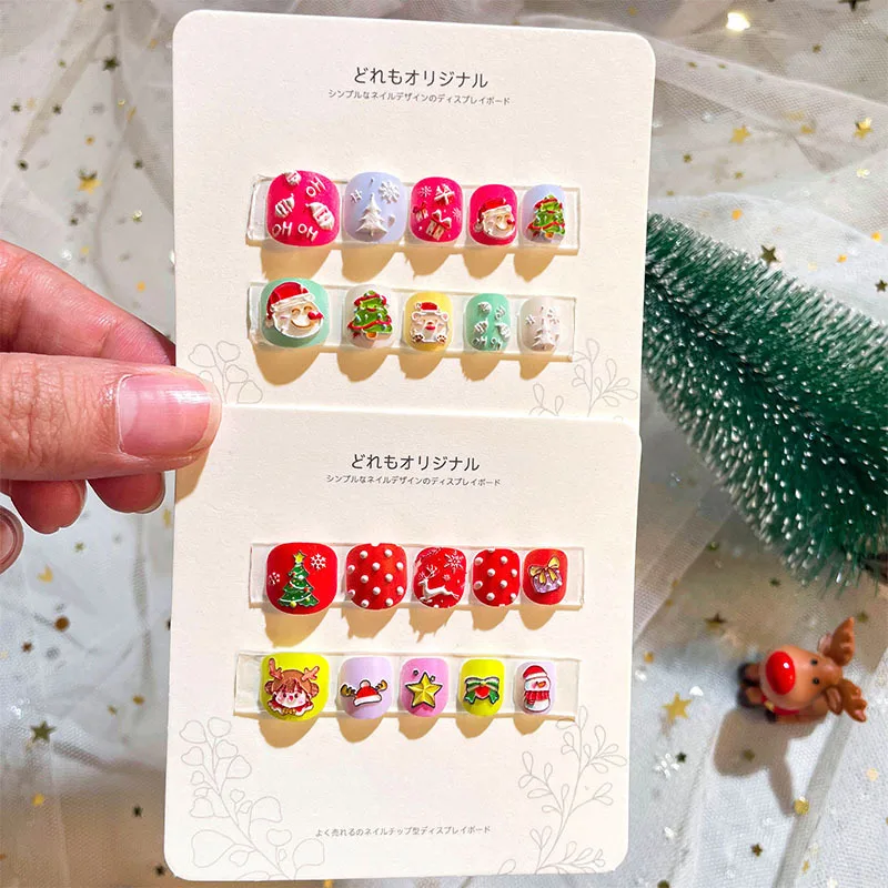 Press On Nails For Children Kids Full Cover Finger for Gel Polish Acrylic