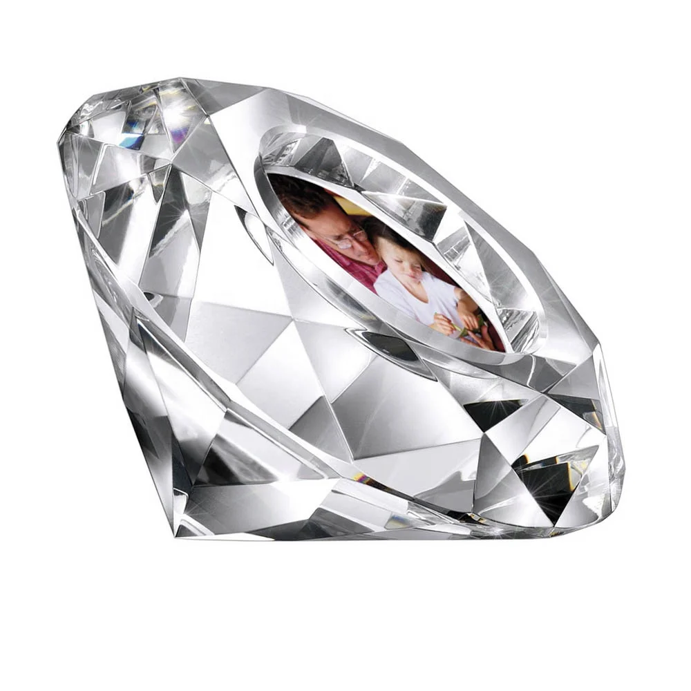 sparkle diamond paperweight crystal photo frame table decoration souvenir gifts