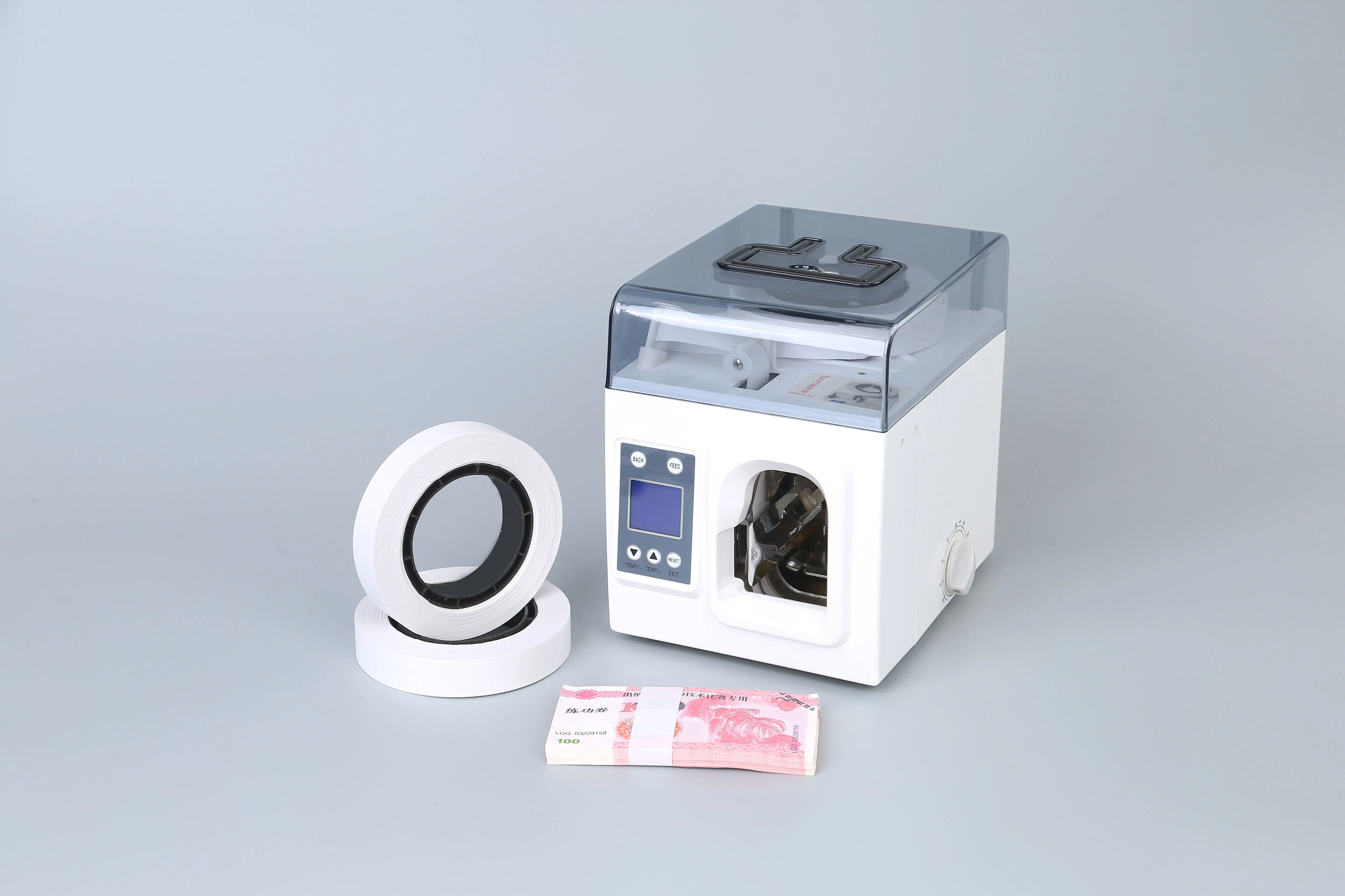 
30MM Heavy Duty Automatic Digital Banknote Binding Bundle Strapping Machine 