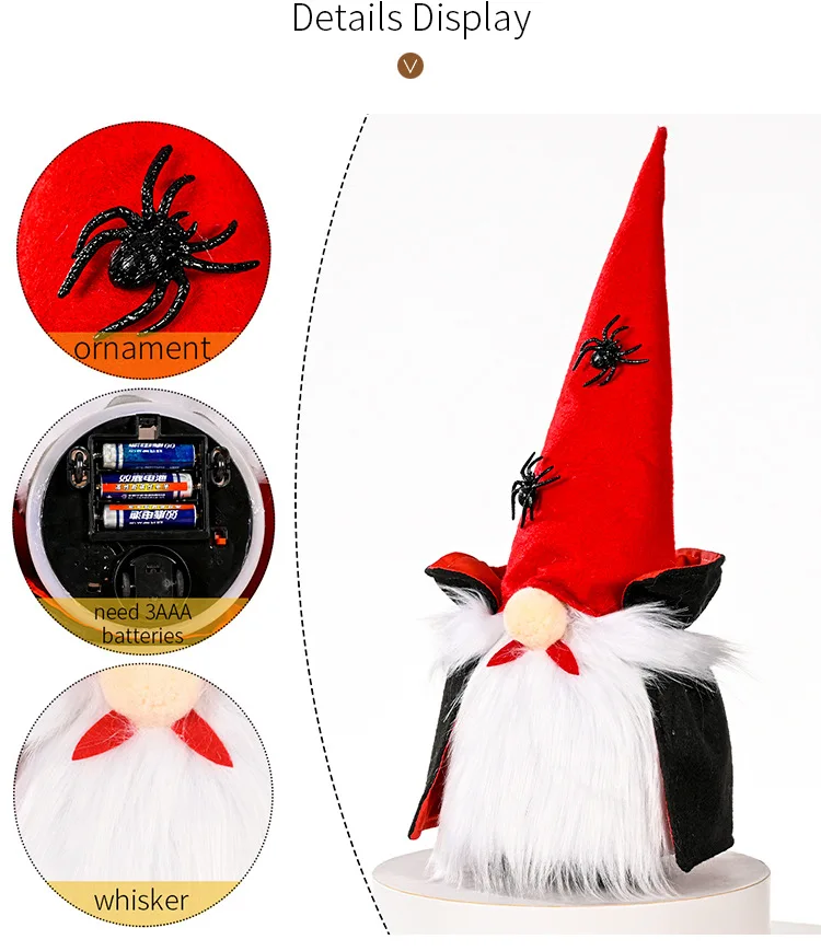 New Halloween Decoration Halloween Vampire Electric Doll Rudolph Ghost Festival Faceless Doll Decoration