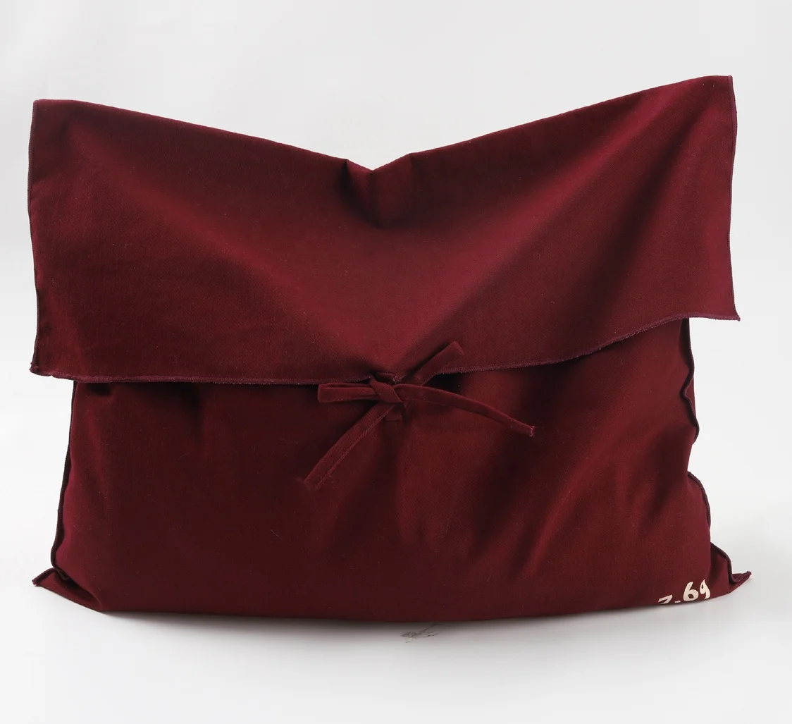 
Custom Logo Printed Cotton Envelope Underwear Pouch Large Twill Cotton Clothes Dust Packing Envelope Bag 