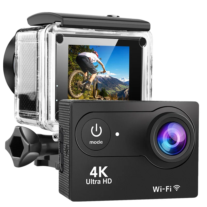 Ausek Support Eis Usb 2.0 Cycling Diving 4K Sport Camera Waterproof Underwater Wifi Action Camera Water Actie & Sport Camera