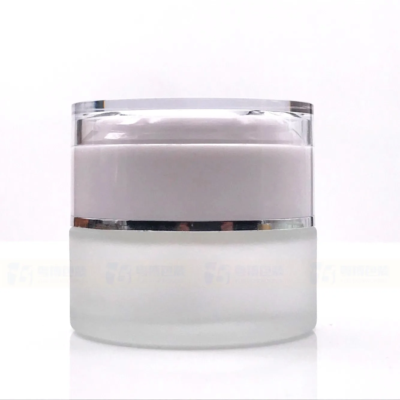Custom 30g 50g frosted glass cosmetic jars facial cream packaging jar Use Skin Care Cream