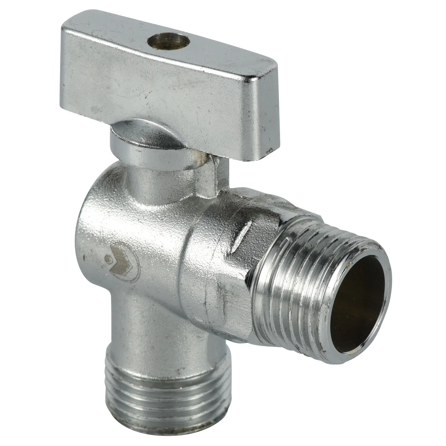 Forged Brass Washing Machine Angle Valve with Chrome Plated and Plastic Handle