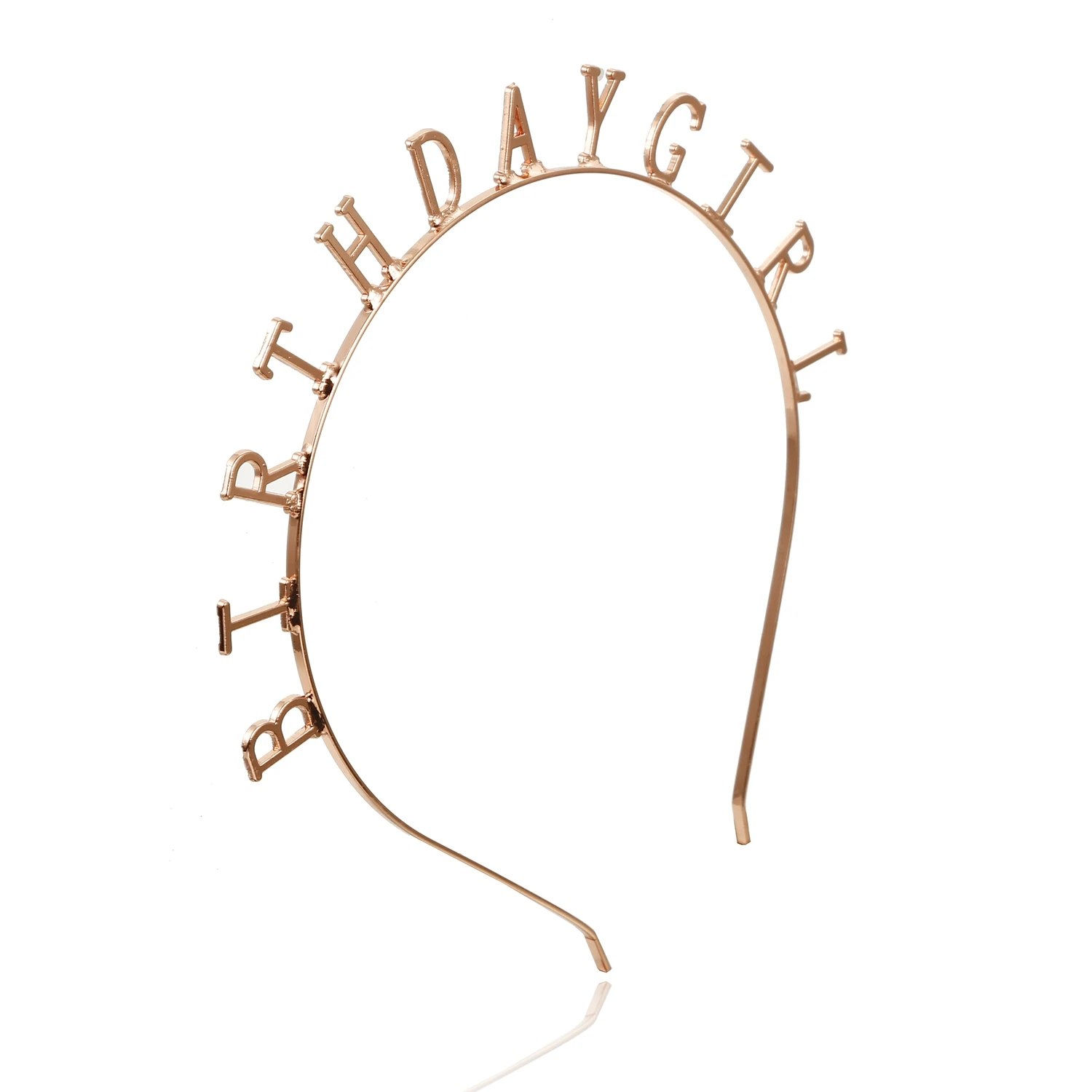 FG001 оптовая продажа горячая Распродажа сплав с буквенным принтом на день рождения для девочек, повязка на голову, недорогая детская лента для волос аксессуары для вечеринки в честь Дня 6 видов цветов подарки