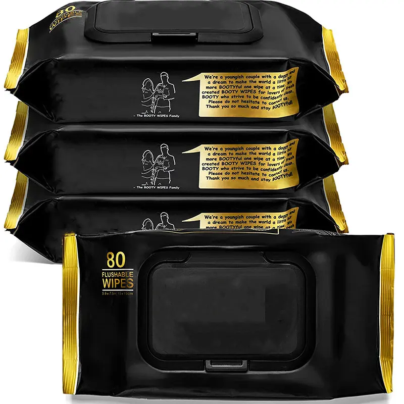 Safe and durable adult wipes disposable household clean wipes flushable toilet wipes