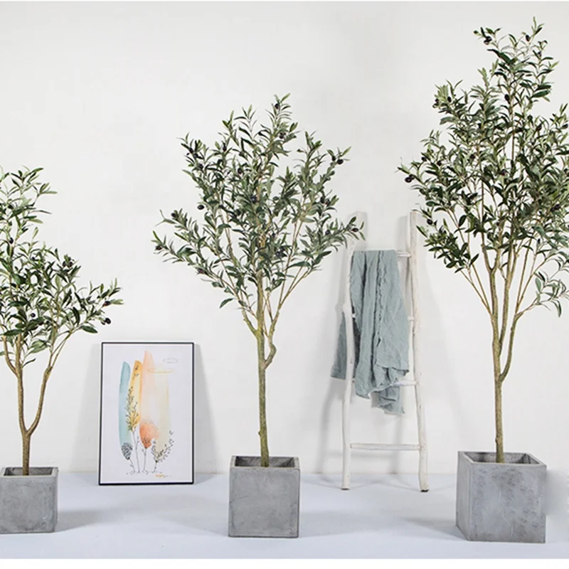 Best sell 150cm indoor decoration mini artificial faux olive tree with pot