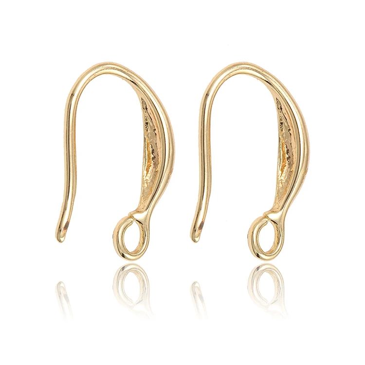 High Quality Fish Shape 14K Gold Plated Jewelry Accessories Earring Hooks