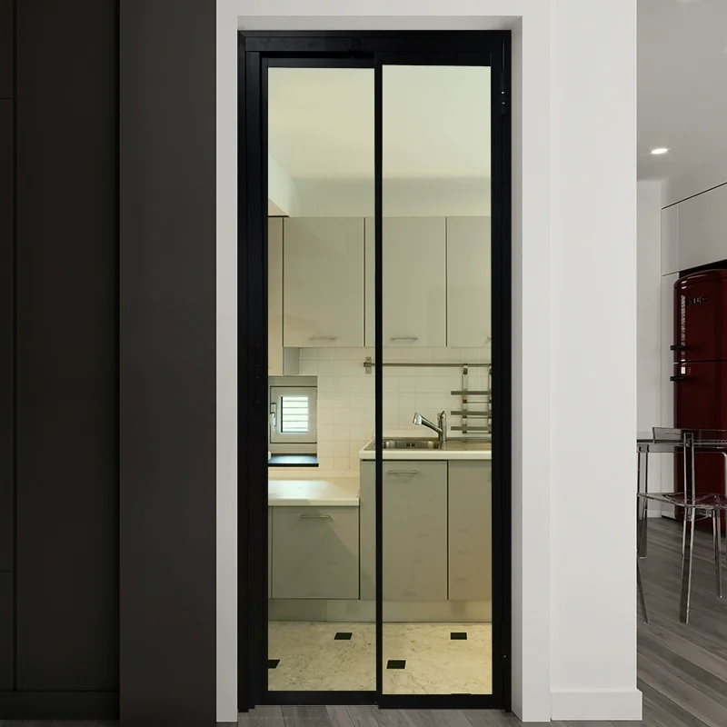 Modern Interior Security Swing Sliding PT PD Glass Door Tempered for Bedroom or Kitchen living room Use Elegant Graphic Design