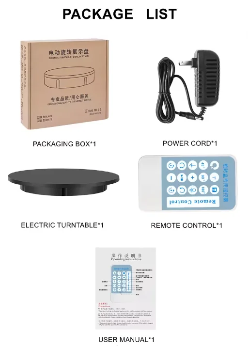 portable 360 Photo Booth 100kgs Load 60cm Remote Control Display Stand Selfie Platform Electric Turntable