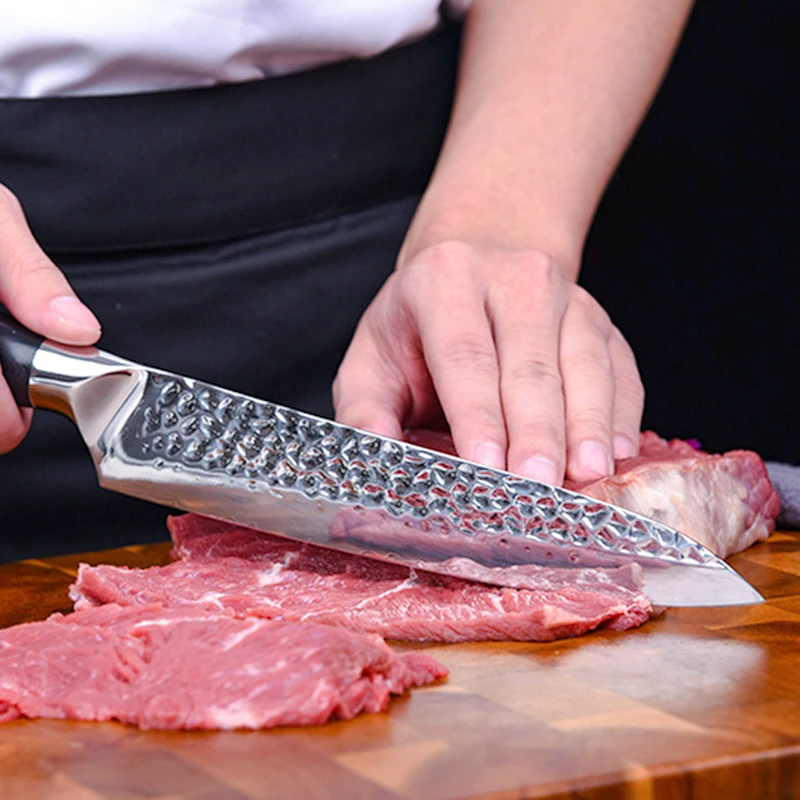 
8 Inch VG10 Handle 440C High Carbon Steel Cleaver Chef Kitchen Slicing Knife 