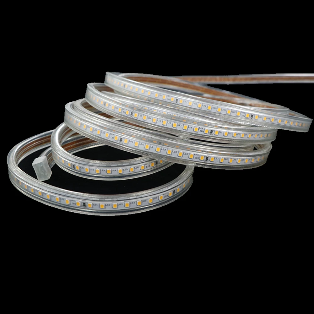 Kingunion 688LM/M 220 Высокое напряжение светодиодные полосы света SMD 2835 7 5 Вт/м 120 светодиодов 8 мм ширина теплый свет 2 года