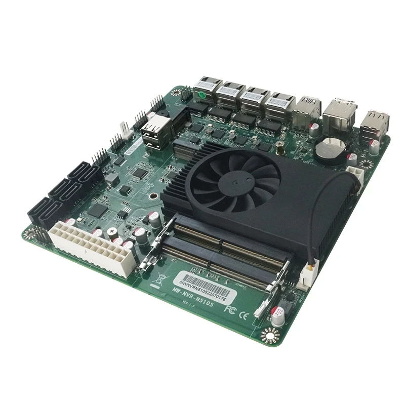 4xInteI i226-V 2,5 г Mini ITX NAS материнская плата N3 N5105 17x17 см промышленный мягкий маршрутизатор Интернет-сервер 2 * M.2 NVMe 6 * SATA3.0 HDMI2.