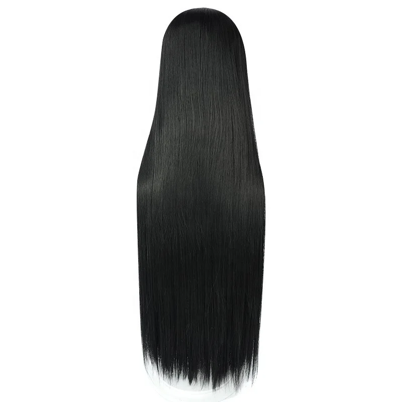 Wholesale Boa Hancock Wig 90cm Long Black Straight Synthetic Anime Heat Resistant One Piece Cosplay Wig Without Bangs
