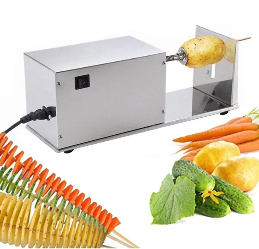 Commercial spiral sausage cutter potato tower making machine twister chinese yam cutting machine