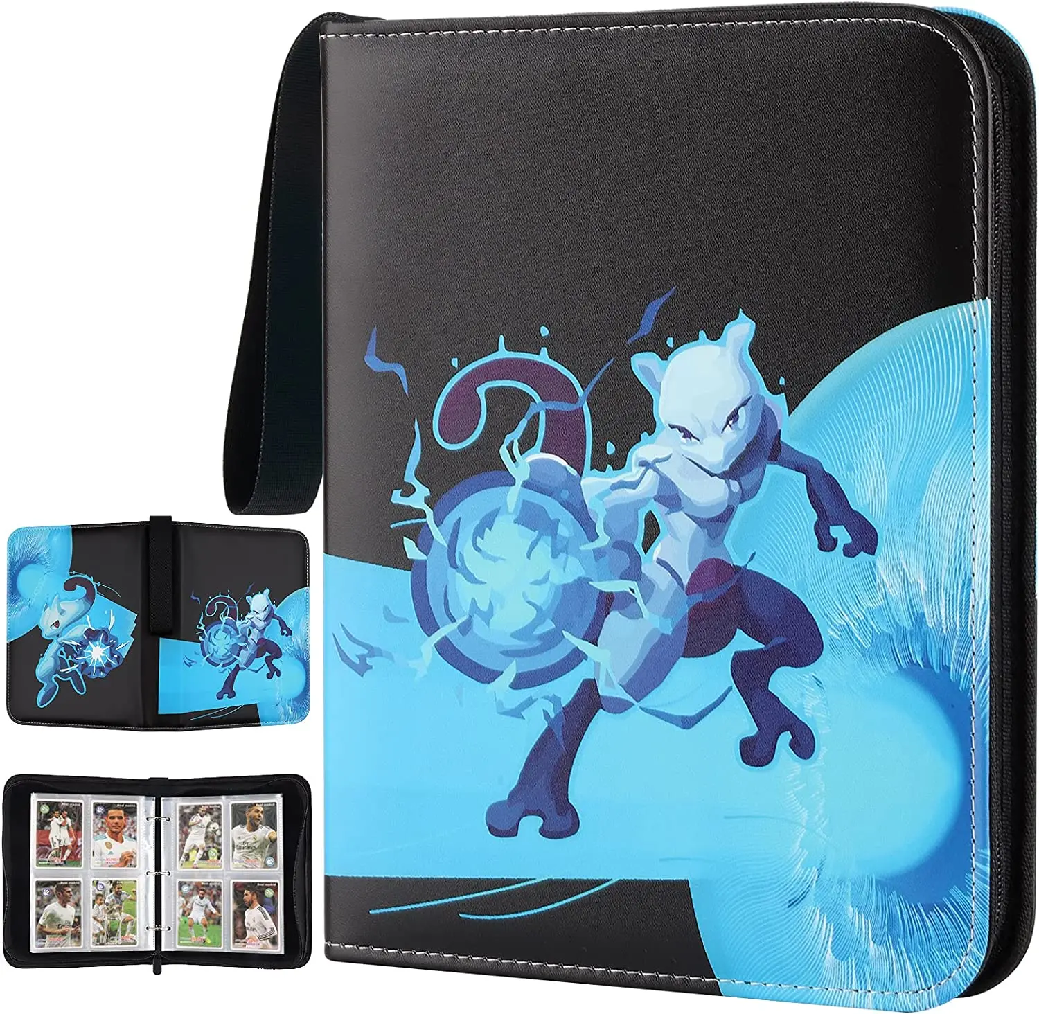 Hot Selling Pu Leather 4 9 Pocket Collection Map 400 900 P-oke-mon Verzamelmap Trading Card Album With Sleeves