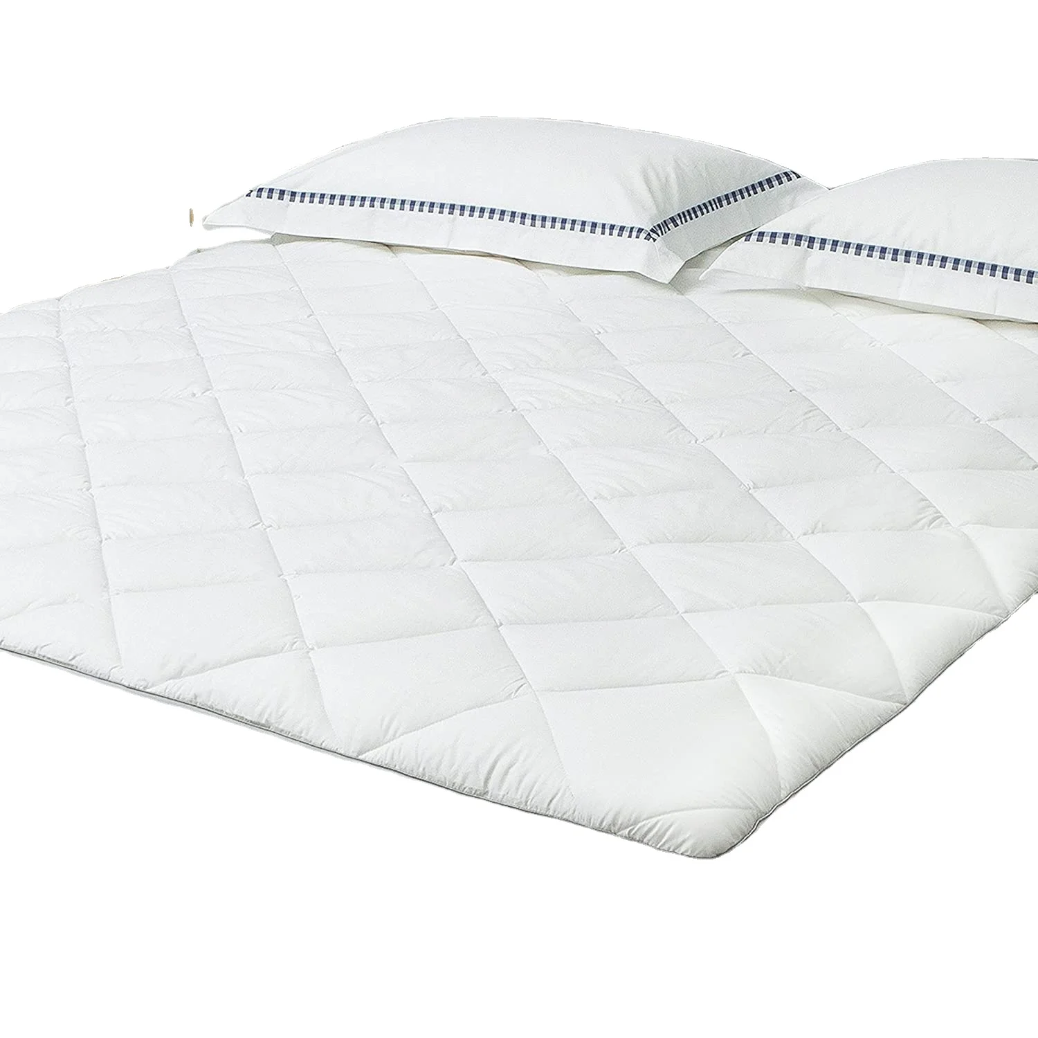 Machine Washable Direct Sales Cheap White Goose Topper Two Layers 10% Goose Down Feather Mattress Topper