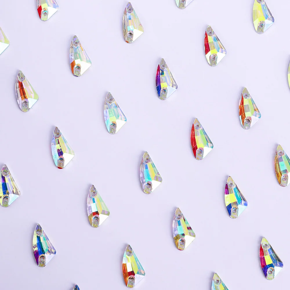 Wholesale Multi Shapes High Quality Shimmering Elegance Fancy Resin Sew On Rhinestones With Two Holes For Clothing Shoes