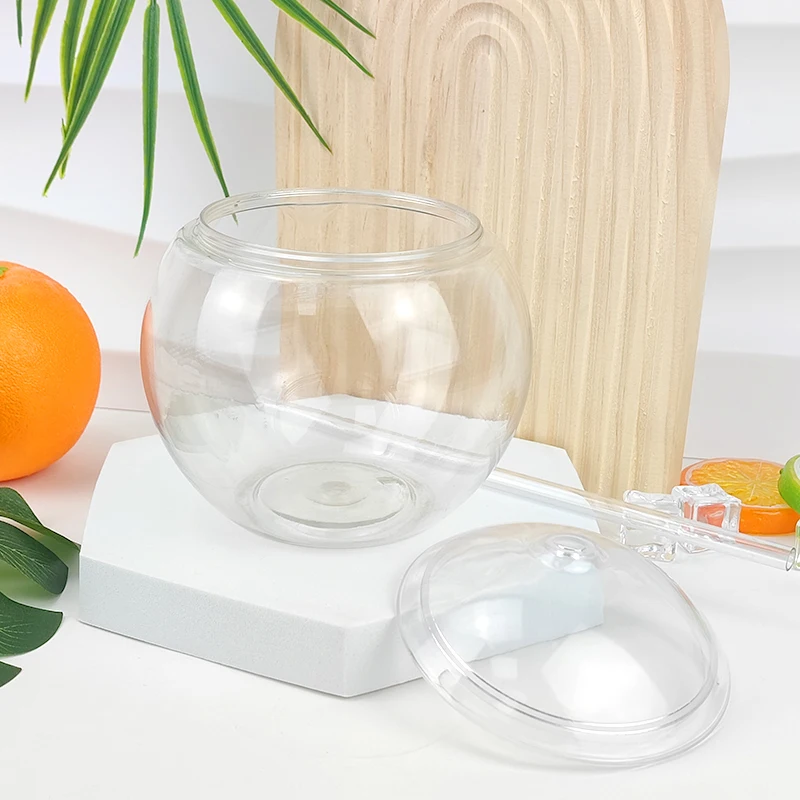 Wholesale 700ML Transparent Coconut Honey Container Plastic Juice Beverage Bottle