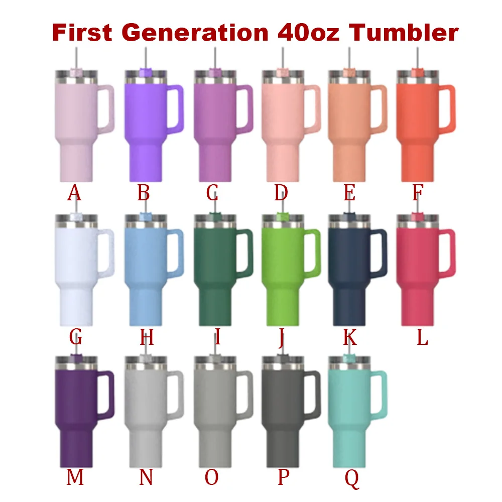 USA Warehouse 40oz Sublimation blanks Adventure Quencher Travel Mugs Stainless Steel Vacuum Insulated 40oz Tumbler with Handle