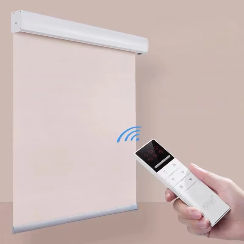Blackout Smart Roller blinds Shade Electric With Remote battery Powered For Window Roller Blinds Indoor Motorized