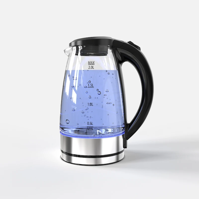 High quality hot selling small household appliances portable electric kettle glass cordless electric kettle